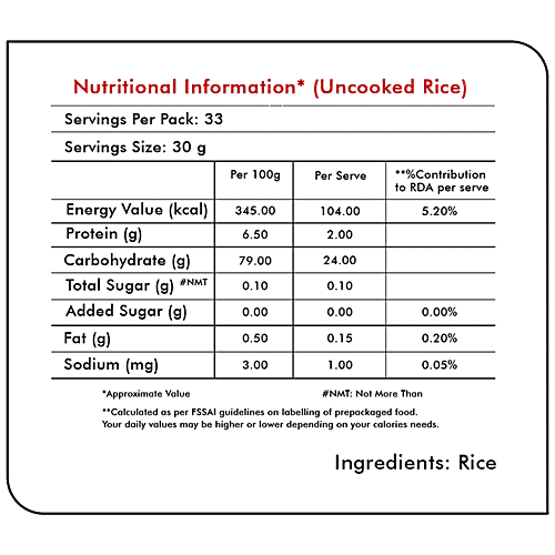 Kohinoor Basmati Rice/Basmati Akki - Traditional, Authentic, Aged, 1 kg Pouch Aged To Perfection