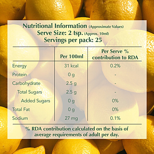 Dabur Hommade Lemoneez, 250 ml Goodness Of 33 Lemons