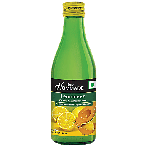 Dabur Hommade Lemoneez - Goodness Of 33 Lemons, 250 ml  
