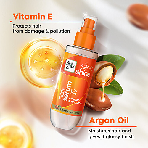 Hair & Care Silk-n Shine Hair Serum, 100 ml Vitamin E & Argan, For Silky Hair, Frizz Free, Instant Smoothness