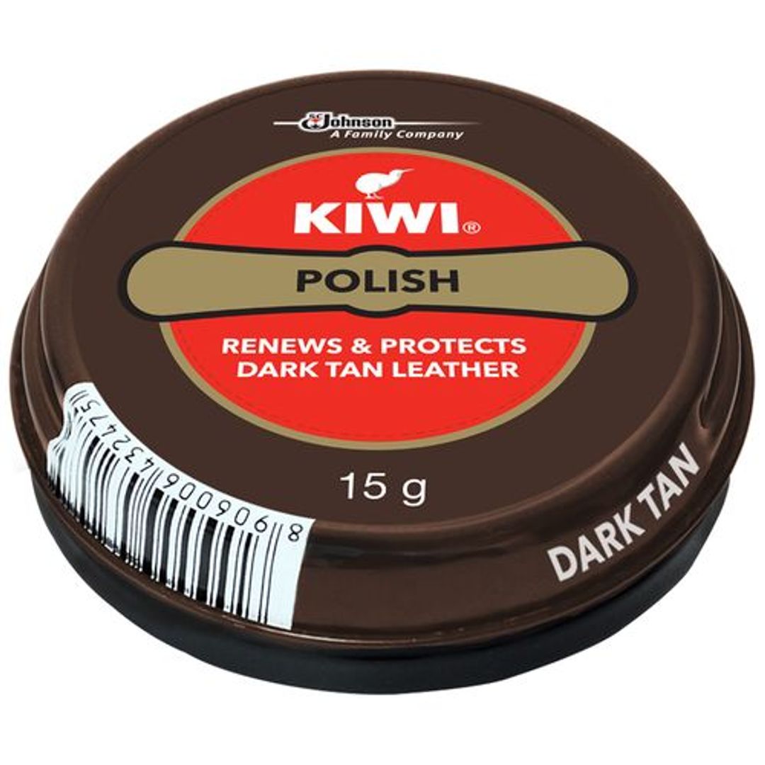 Kiwi Shoe Polish Paste - Dark Tan, 15 g 