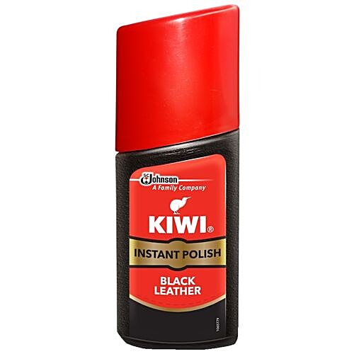 Kiwi Instant Polish - Black Leather, 40 ml  