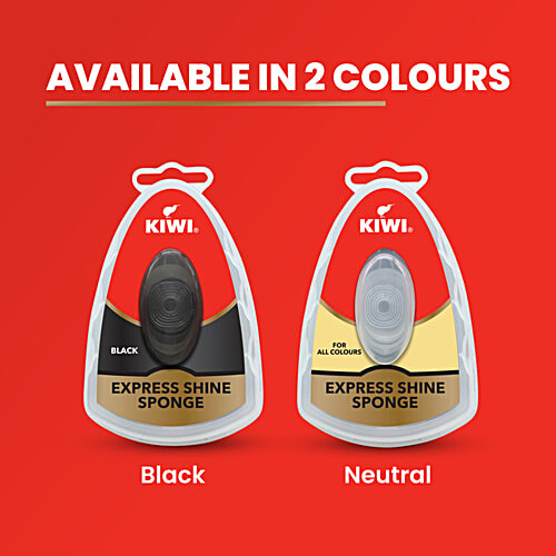 Kiwi Express Shine Sponge - Black, 5 ml  Light Colours May Darken