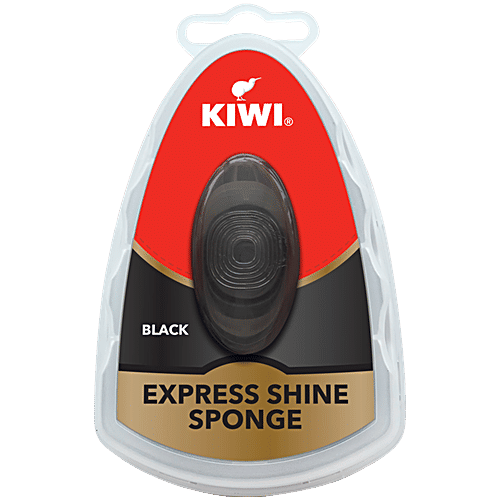Kiwi Express Shine Sponge - Black, 5 ml  Light Colours May Darken