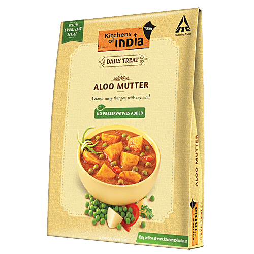 Kitchens Of India Ready to Eat - Aloo Mutter, 285 g Carton 