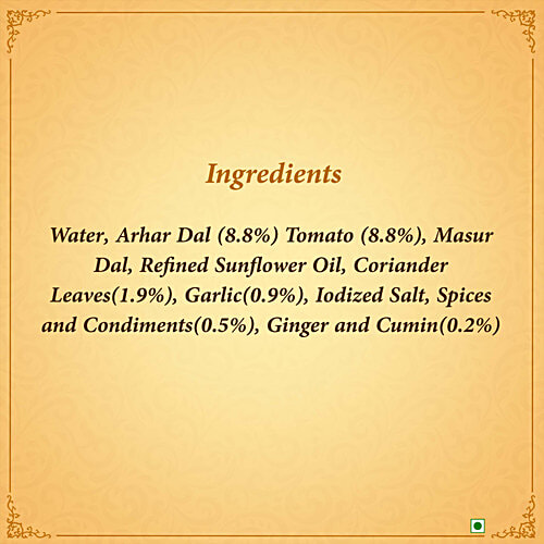 Kitchens Of India Yellow Dal Tadka - Just Heat & Eat, 285 g  Ready to Eat Indian Food, No Added Preservatives, Microwavable