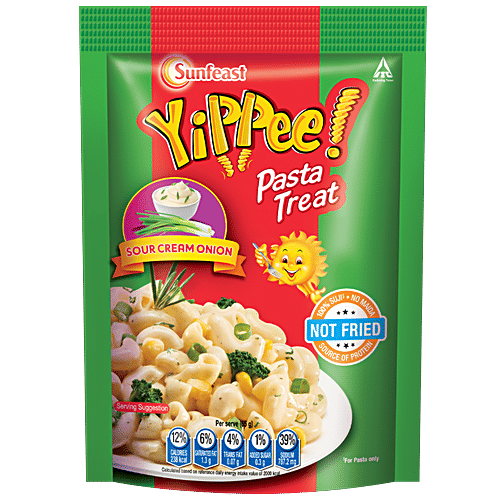 Sunfeast Pasta Treat - Sour Cream Onion (Instant Pasta), 65 g Pouch 