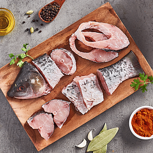 fresho! Rohu Fish Curry Cut/Bengali Cut, 900 g (10-14 pcs)