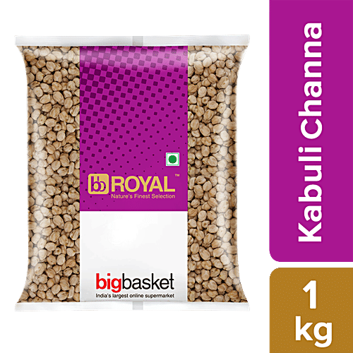 bb Royal Chana - Kabuli/Kabuli Kadale, 1 kg Pouch Chickpeas