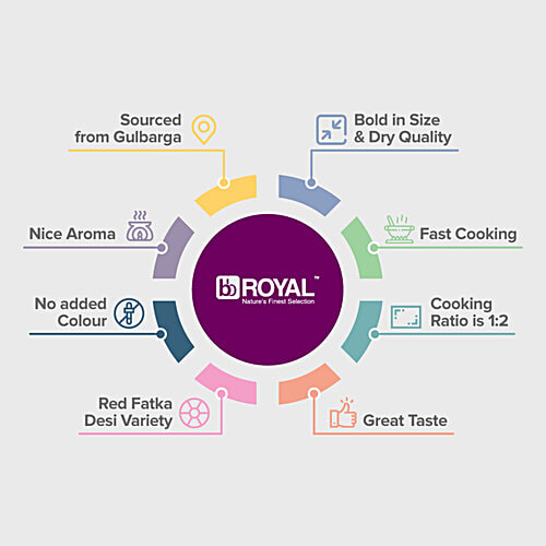 bb Royal Toor Dal/Togari Bele - Desi, 2 kg Pouch 