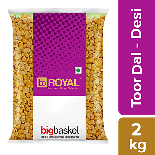 bb Royal Toor Dal/Togari Bele - Desi, 2 kg Pouch 