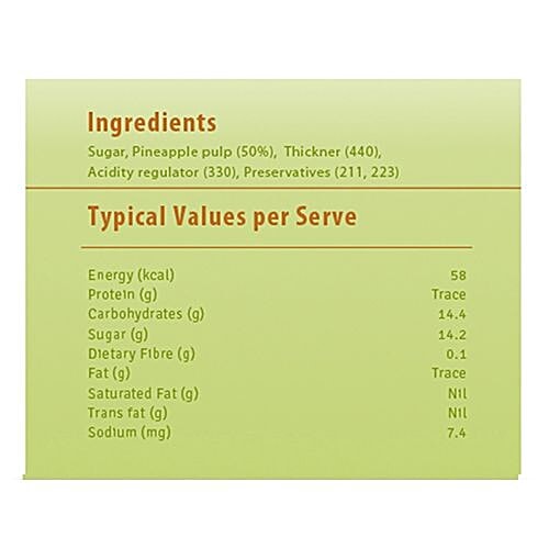 Kissan Pineapple Jam, 200 g Bottle 