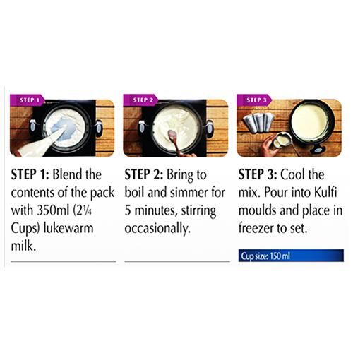 Gits Dessert Mix - Kesar Kulfi, No Added Preservatives, Artificial Colours & Flavours, 100 g (Get Kulfi Moulds Free) 