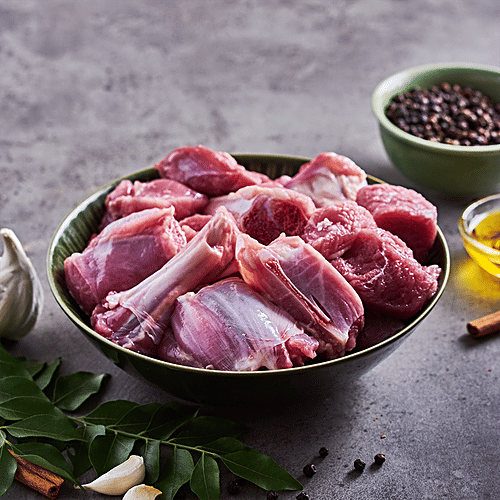 Fresho Mutton - Leg Pieces, 8-10 pcs, Antibiotic Residue-Free, Growth Hormone-Free, 500 g  