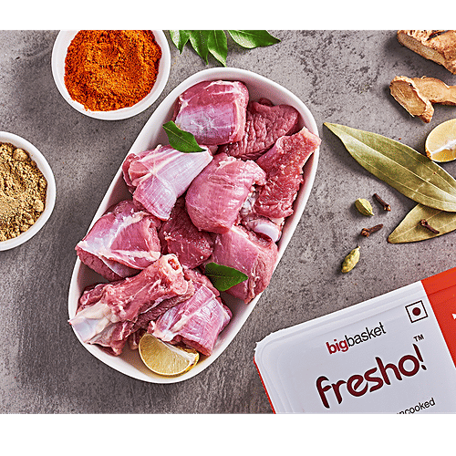 Fresho Mutton - Biryani Pieces, 8-10 pcs, Antibiotic Residue-Free, Growth Hormone-Free, 500 g  
