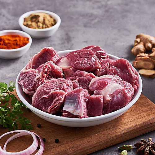Fresho Mutton Shoulder - Boneless, 4-6 pcs, Antibiotic Residue-Free, Growth Hormone-Free, 250 g  