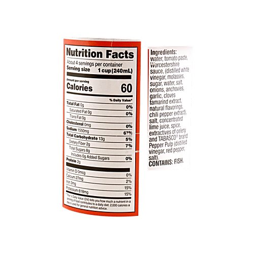 Buy Tabasco Tomato Cocktail Bloody Mary Mix 946 ml Bottle Online at