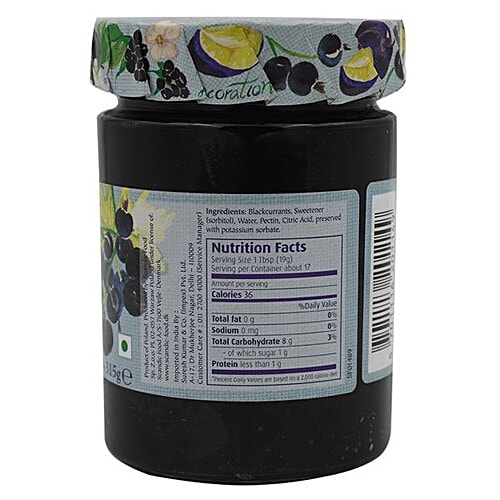 Dana Danish Diabetic Jam - Blackcurrant, 315 g  