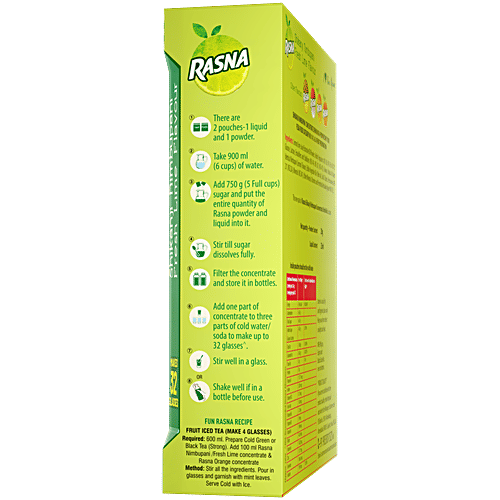 Rasna Shikanji Nimbupani - 32 Glass, 120 g Carton No Trans Fat