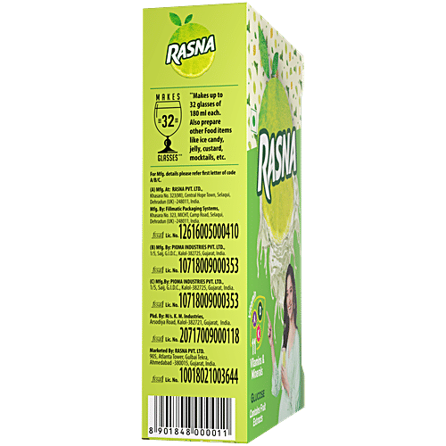 Rasna Shikanji Nimbupani - 32 Glass, 120 g Carton No Trans Fat