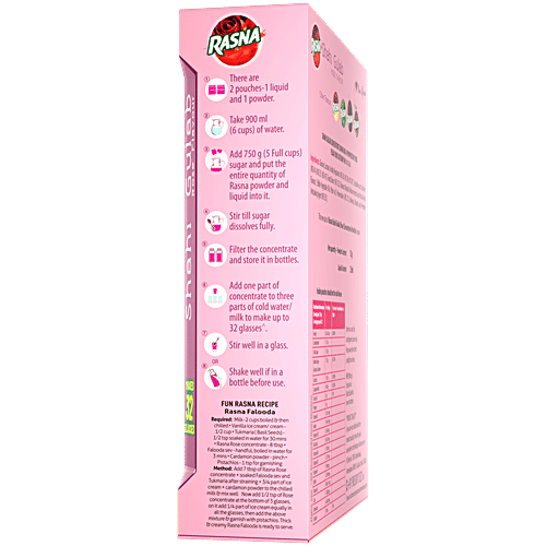 Rasna Fruit Juice - Freshfun, Shahi Gulab Rose, 120 g Carton 