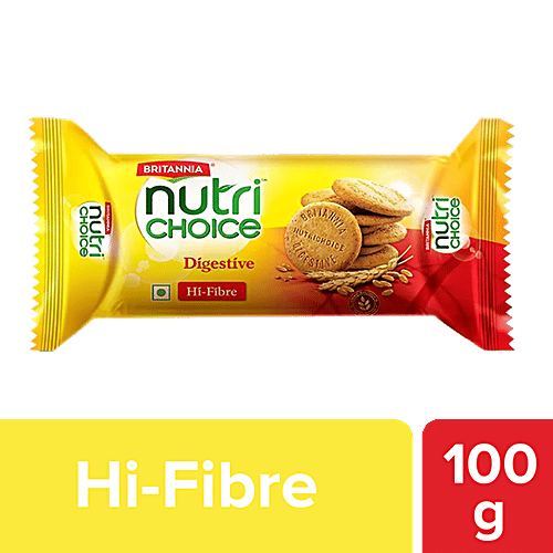 Buy Britannia Nutri Choice Hi Fibre Digestive Biscuits 100 Gm Pouch