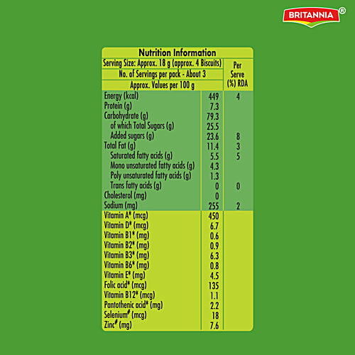 Britannia Vita Marie Gold Biscuits, 56.5 g  Zero Trans Fat & No Cholesterol
