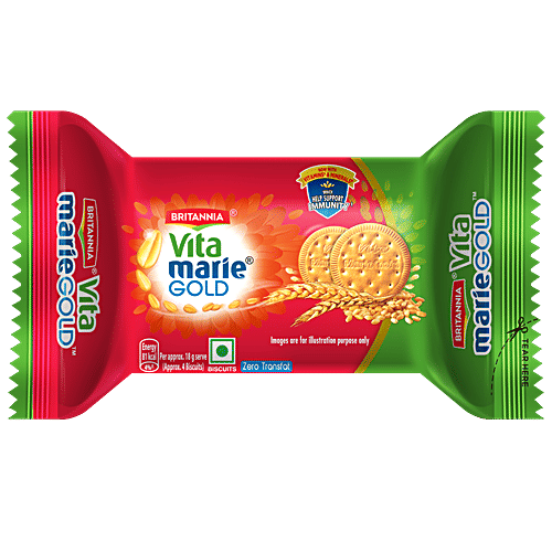 Britannia Vita Marie Gold Biscuits, 56.5 g  Zero Trans Fat & No Cholesterol