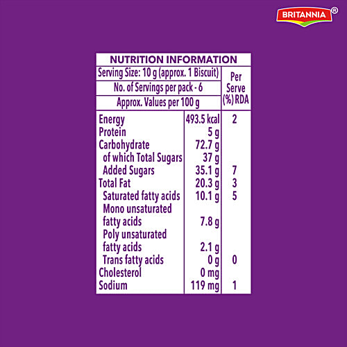Britannia Bourbon Chocolate Cream Biscuits, 60 g  