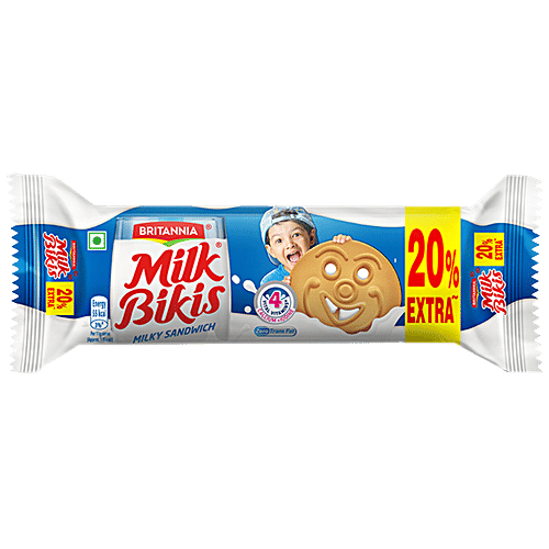 Buy Britannia Biscuits Milk Bikis Milk Sandwich 100 Gm Pouch Online At