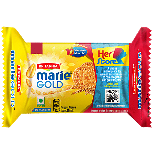 Britannia Marie Gold Biscuits, 64 g Zero Trans Fat