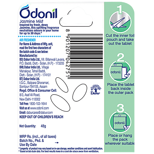 Buy Odonil Toilet Air Freshener Jasmine 50 Gm Online At Best Price of