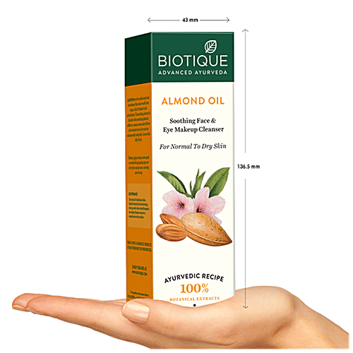 Buy Biotique Face Eye Makeup Cleanser Bio Almond Oil 120 Ml Carton