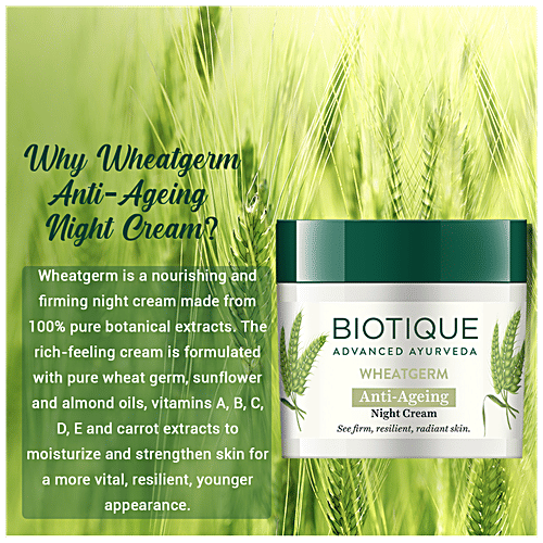 Buy Biotique Bio Wheatgerm Youthful Nourishing Night Cream For Normal
