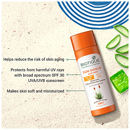 Buy Aloevera Lotion 30 Spf Sunscreen For Normal To Oily Skin 120 Ml