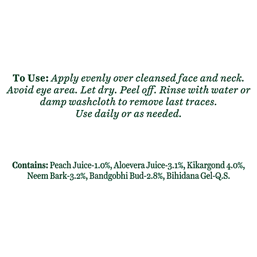 BIOTIQUE Clarifying & Refining Peel Off Mask - Peach, For All Skin Type, 50 g  100% Botanical Extracts