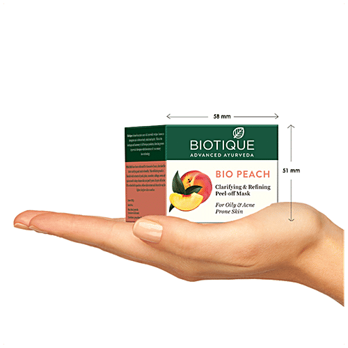 BIOTIQUE Clarifying & Refining Peel Off Mask - Peach, For All Skin Type, 50 g  100% Botanical Extracts