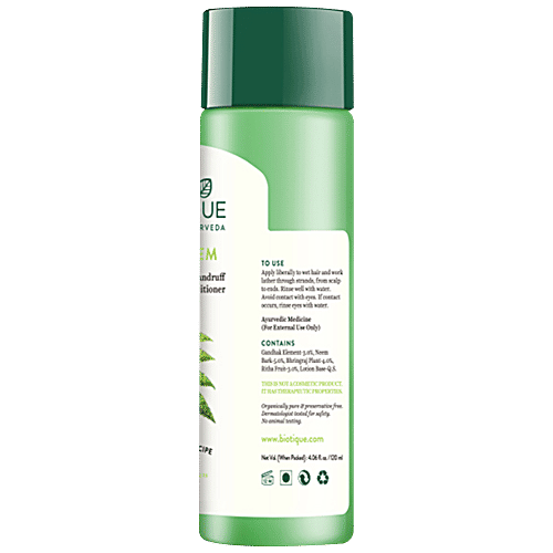BIOTIQUE Anti Dandruff Shampoo & Conditioner - Fresh Neem, 120 ml
