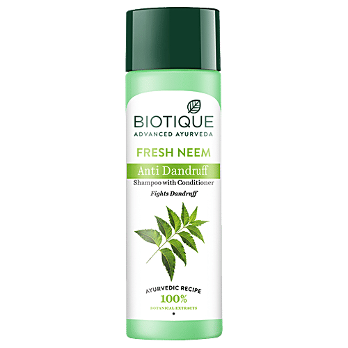 BIOTIQUE Anti Dandruff Shampoo & Conditioner - Fresh Neem, 120 ml