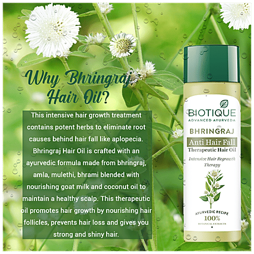 Buy Biotique Therapeutic Hair Oil Bio Bhringraj 120 Ml Carton Online at the Best Price of Rs 159