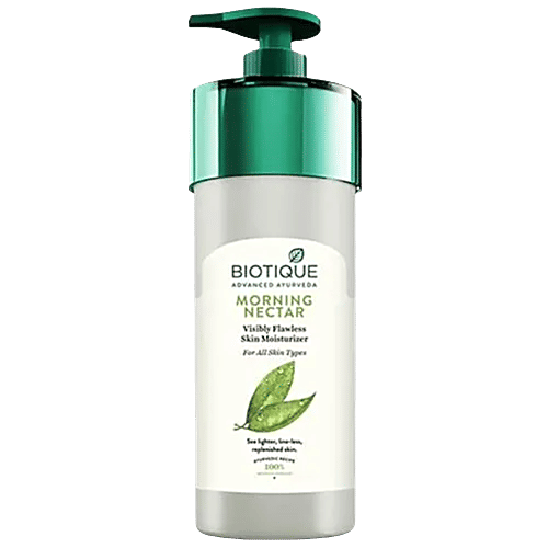 BIOTIQUE Visibly Flawless Skin Moisturizer - For All Skin Types, Morning Nectar, 800 ml  