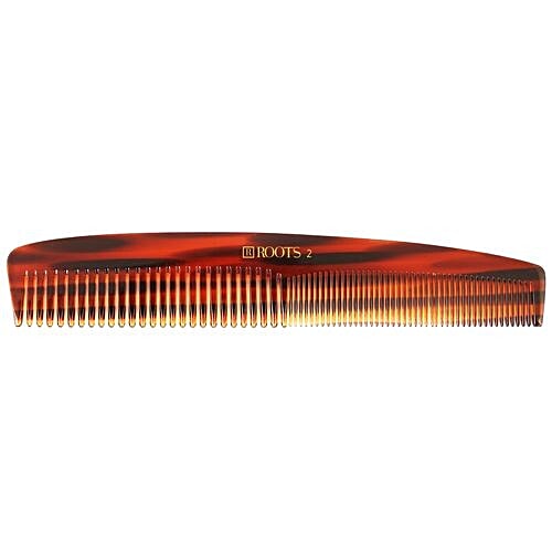 Roots Brown Dressing Comb For Fine/Medium Length Straight Hair - 2, 1 pc Pouch 
