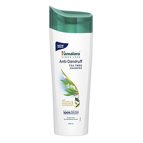 Himalaya Anti-Dandruff Shampoo - With Tea Tree Oil, Aloe Vera, For All Hair Types, 340 ml  