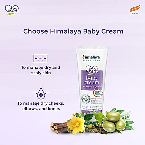 Himalaya Baby Cream - Extra Soft & Gentle, Paraben Free, 50 ml Tube Free from Parabens & Mineral Oil