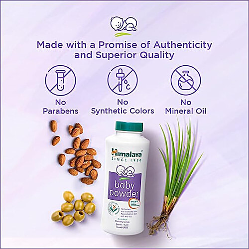 Himalaya Baby Powder - Paraben Free, 100 g Bottle Free from Parabens, Phthalates & Synthetic Colours