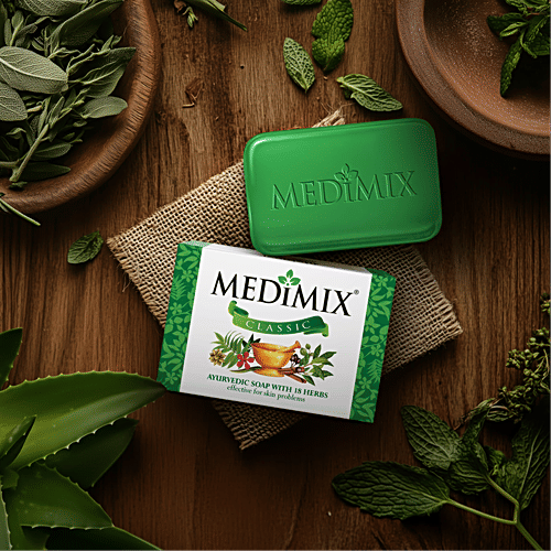 Medimix Ayurvedic 18 Herbs Ayurvedic Soap, 125 g Carton 