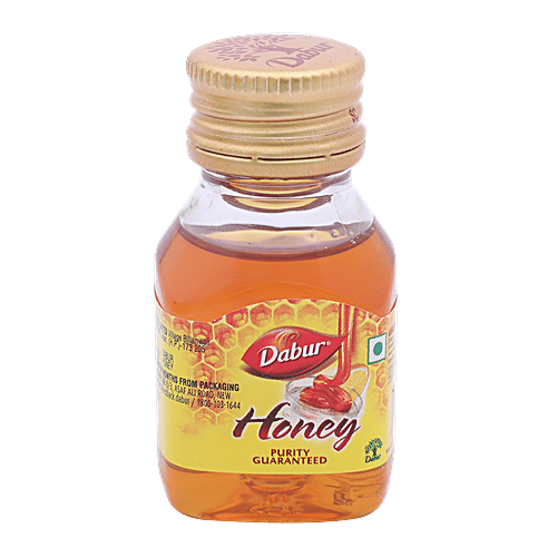 Dabur 100% Pure Honey - Worlds No.1 Honey Brand With No Sugar Adulteration, 50 g Bottle 
