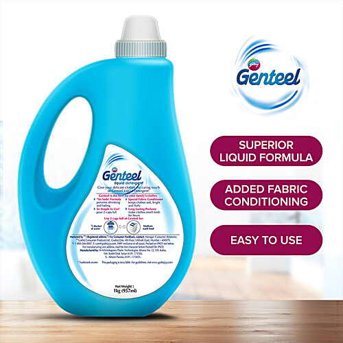 Buy Genteel Liquid Detergent 1 kg Bottle (Buy 1 Get 1 Free) Online at