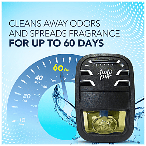 Ambipur Car Air Freshener - Eliminates Odour, Aqua Fragrance, 7.5 ml  Eliminates Odour, Aqua Fragrance