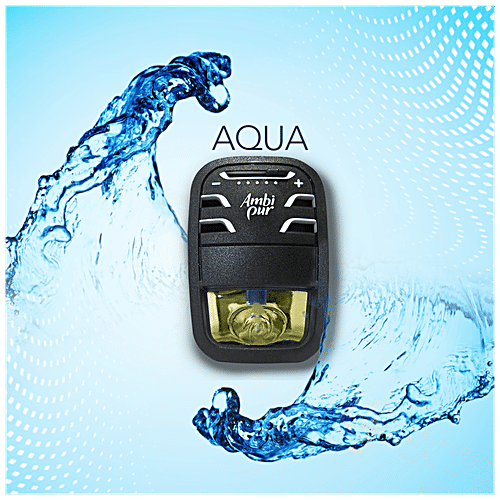Ambipur Car Air Freshener - Eliminates Odour, Aqua Fragrance, 7.5 ml  Eliminates Odour, Aqua Fragrance